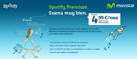 Movistar oficializa su alianza con Spotify: cuentas Premium a seis euros en contrato o prepago