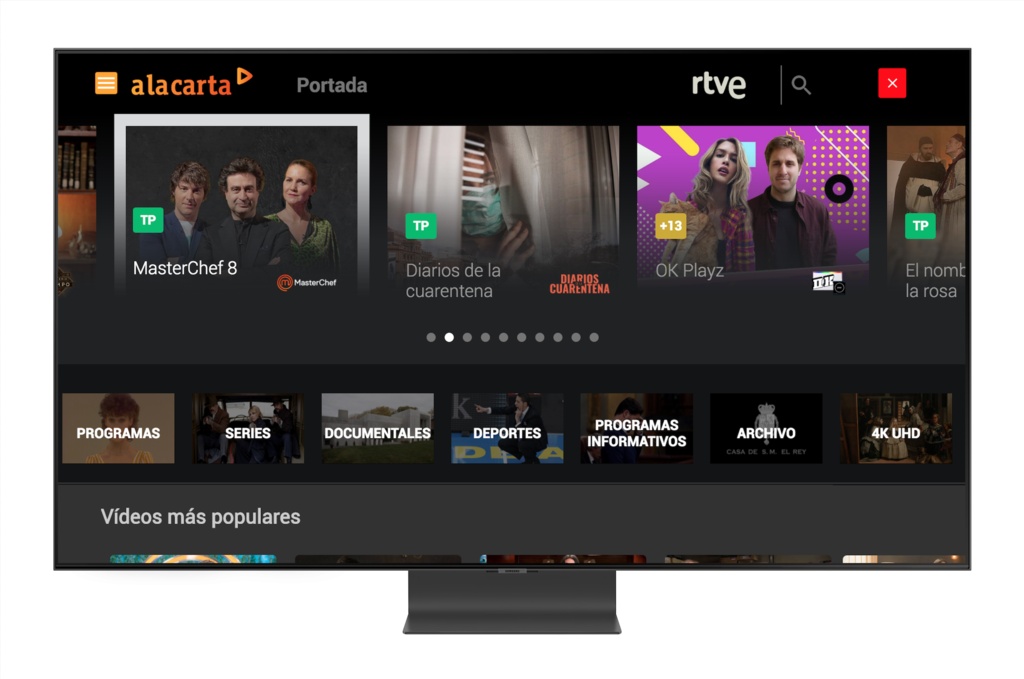 Samsung actualiza la aplicación para smart TV de RTVE A La Carta, que llega con mejor interfaz y soporte para contenidos 4K