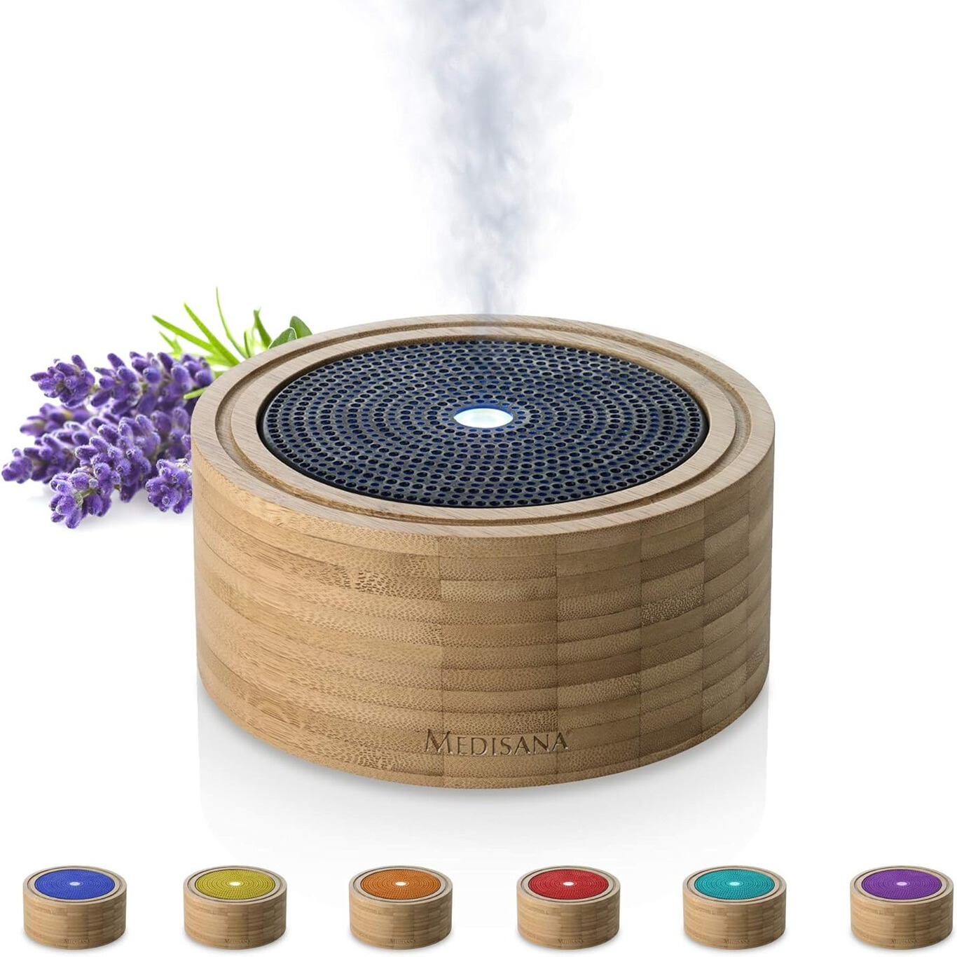 Medisana - Difusor de aromas Medisana AD 625 Bambú con 6 colores.