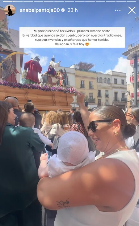 Anabel Pantoja con su hija Alma