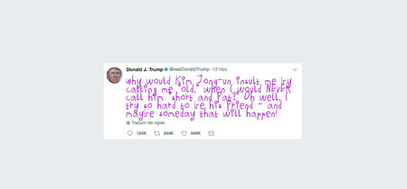 Esta extensión hará que los tuits de Donald Trump parezcan escritos por un niño pequeño