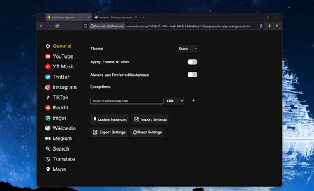 Cómo redirigir enlaces de YouTube, Twitter, TikTok y más a un frontend privado y open source