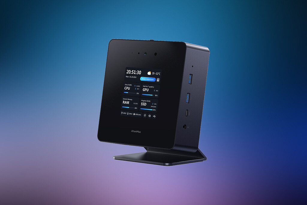 Los miniPCs se ponen las pilas: este de Minisforum tiene potencia a raudales y hasta una pantalla táctil en la carcasa 