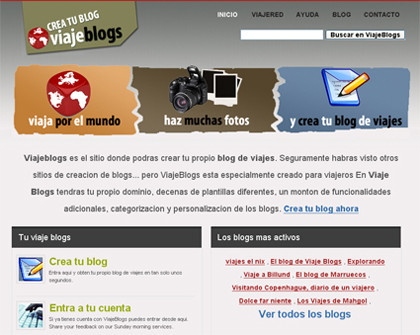 Crea tu propio blog con Viaje Blogs