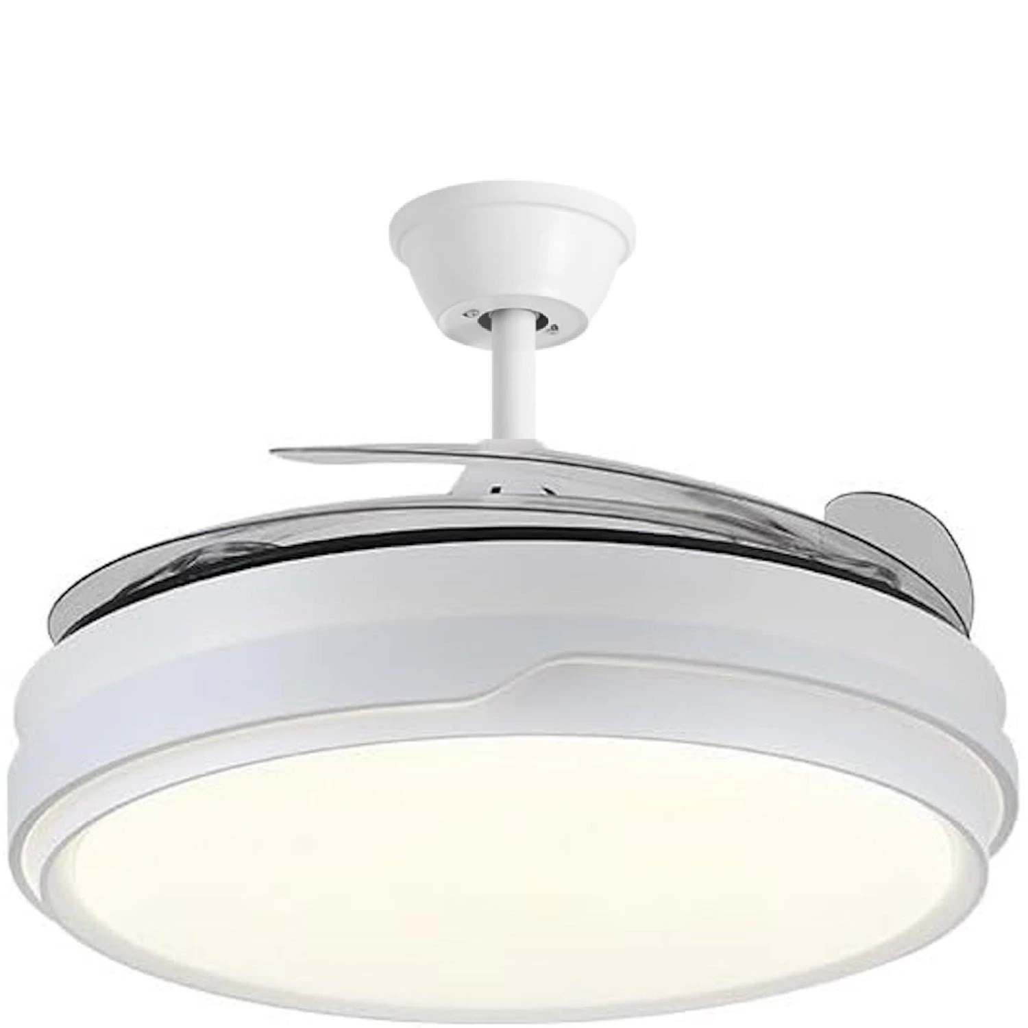 Ventilador de Techo con Luz Motor DC Ultra Silencioso con Aspas Plegables LED 70W Blanco FLMFSD-2301
