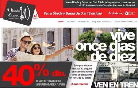 Renfe oferta un 40% de descuento para viajar a Linares-Baeza