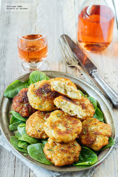 Pastelitos de patata y camarón. Receta