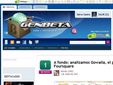 Nuevas pestañas en Genbeta para contenidos y votaciones en Facebook