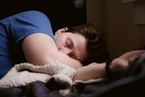 A man sleeping