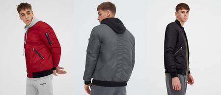 Esta cazadora bomber con ribete elástico cuesta sólo 19,99 euros en Pull&Bear tras un 50% de descuento