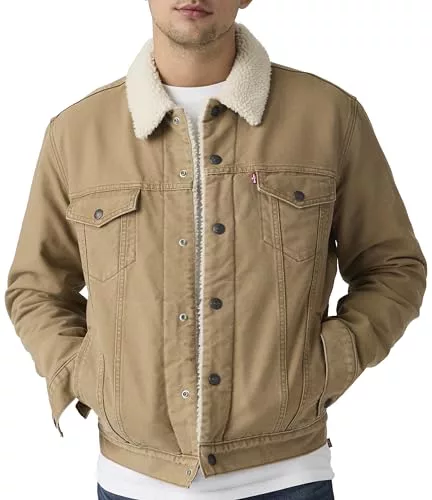 Levi's Type 3 Sherpa Trucker Chaqueta, Beige, M Hombre