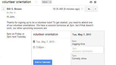 Google facilita la creación de eventos en el calendario desde Gmail
