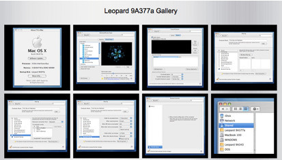 Capturas de la build 9a377 de Leopard