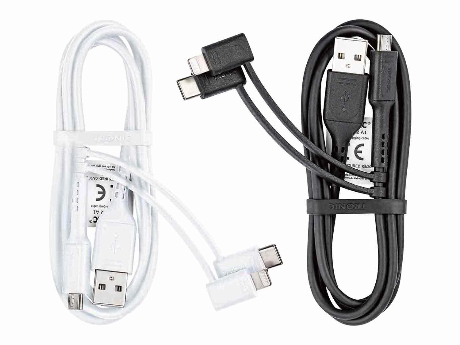 3 in 1 data and charging cable for mobiles, tablets, laptops, USB chargers and cars