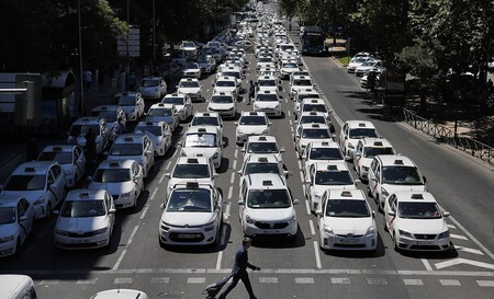Manifestación taxi de Madrid