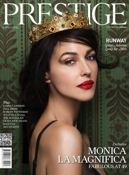 Monica Bellucci, además de diva de D&G, reina de la revista Prestige