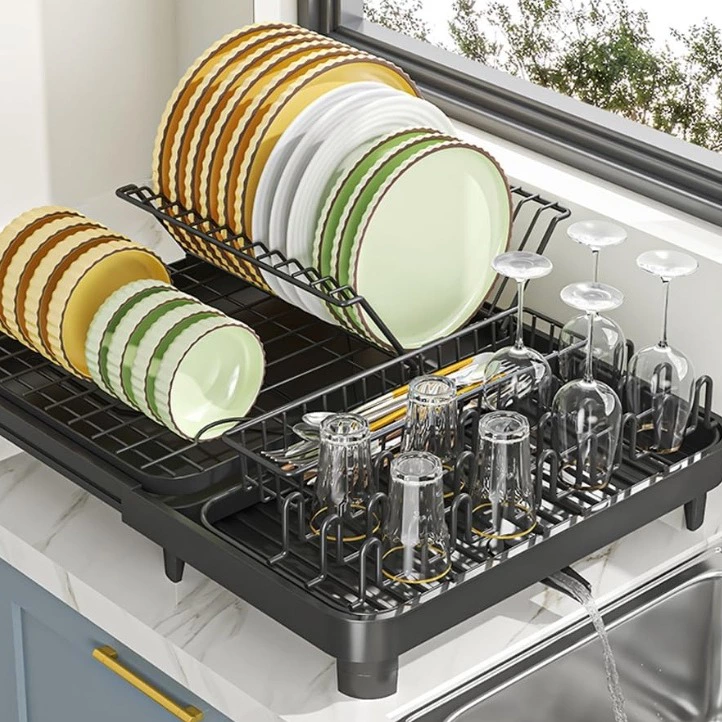 YunNasi Escurridor de Platos Extensible (32-52,5 cm) 