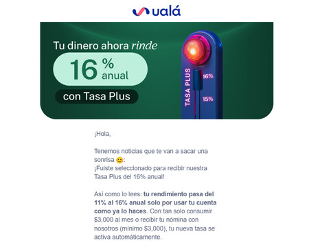 Tasa Plus Rendimiento Uala