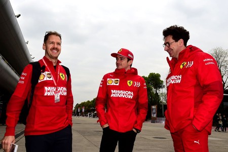 Vettel Leclerc Binotto China Formula1 2019