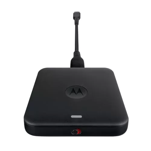 Motorola Drive MA2 Adaptador Inalámbrico Android Auto – Desarrollado por Google | Wi-Fi 5 GHz | Conexión Automática Bluetooth | USB-A y USB-C | Multipunto