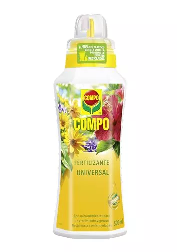 COMPO Fertilizante de calidad para plantas ornamentales de interior o terraza con extra de magnesio, 500 ml