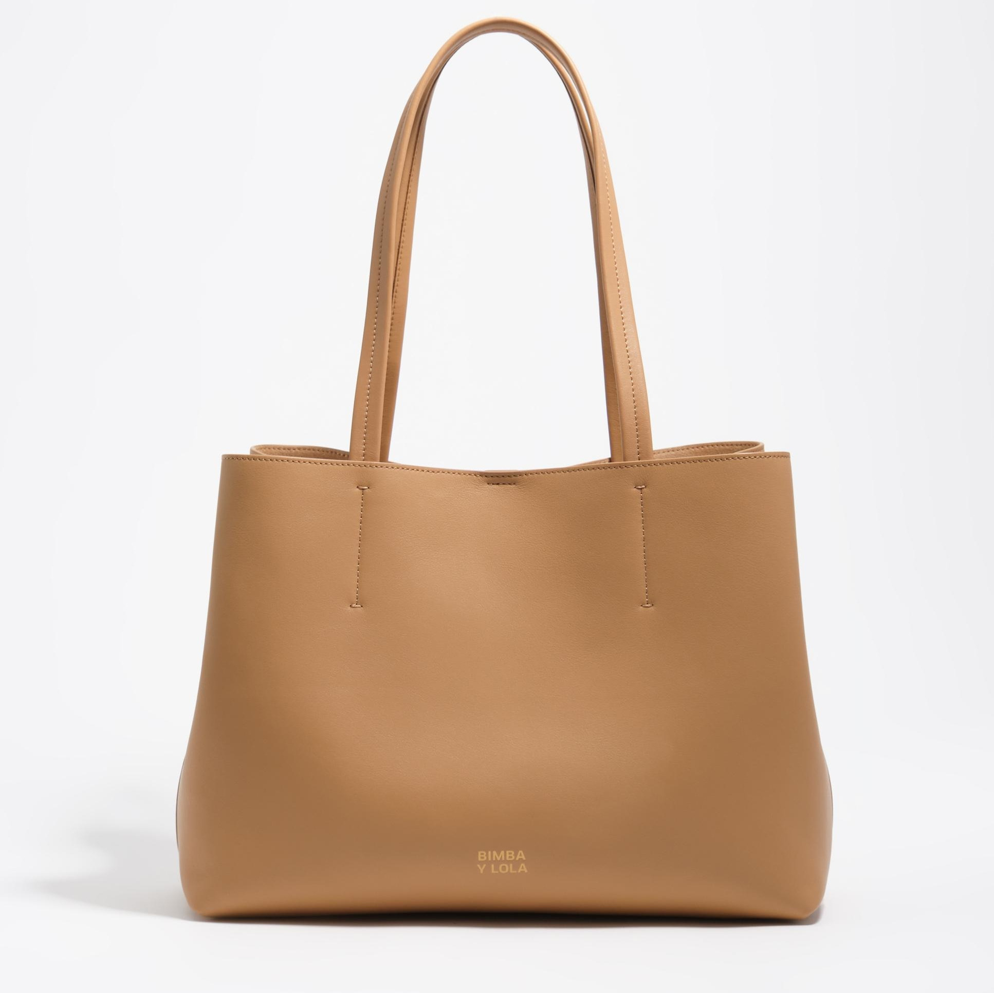 Bolso shopper mediano de piel Bimba y Lola