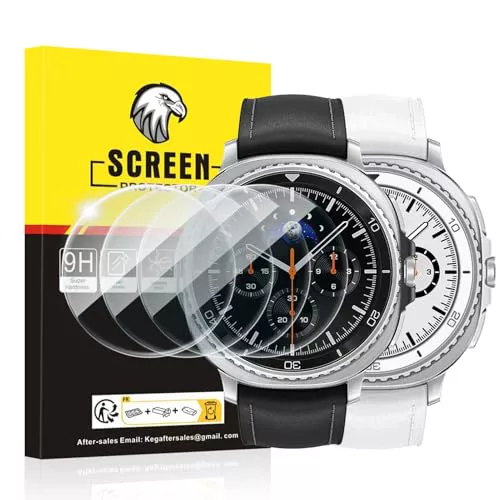 Aimtel 4 Piezas Compatible con Samsung Galaxy Watch8 46mm Protector de Vidrio Templado, Anti-arañazos, Anti-Destrucción, Sin Burbujas Para Galaxy Watch 8 Clásico 46mm(No Para Otros Modelos)
