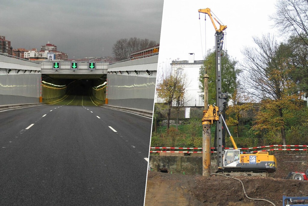 El secreto del túnel de la A5 de Madrid se llama "máquina pilotera": un taladro gigante para clavos de 17 metros 