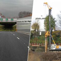 En el gran túnel de la A5 de Madrid trabajan con "taladros" gigantescos para colocar 6.000 pilotes de 17 metros cada uno