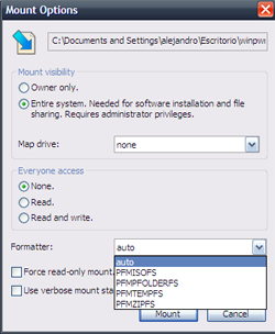 Pismo File Mount, montando ISO y ZIP en unidades virtuales