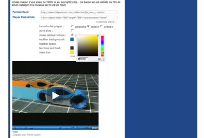 El reproductor "embebible" de Dailymotion, ahora "customizable"