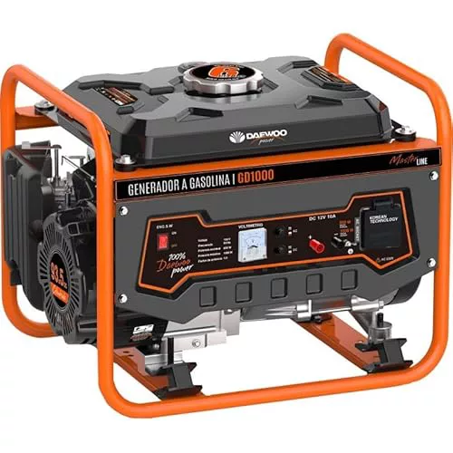 Daewoo Generador Gasolina GD1000-1.000 W Máx, 0,85 kW Nominal, Motor 93,5 cc