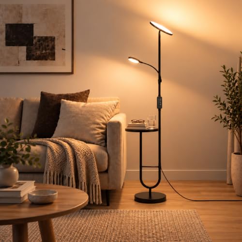 LuminexDesigns Lampara de Pie Salon con Mesita