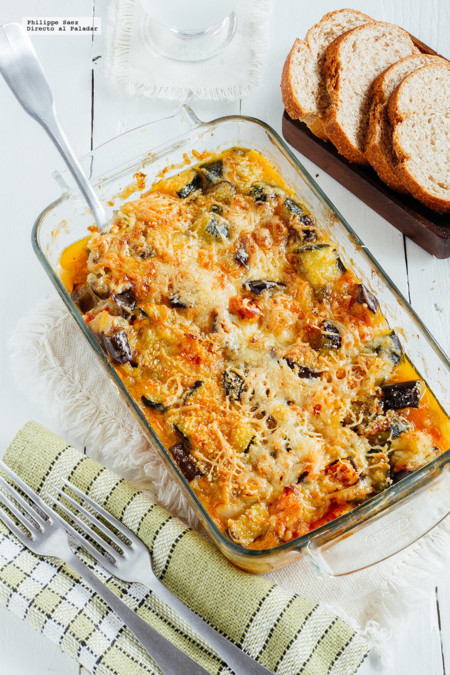 Gratín de berenjena. Receta vegetariana