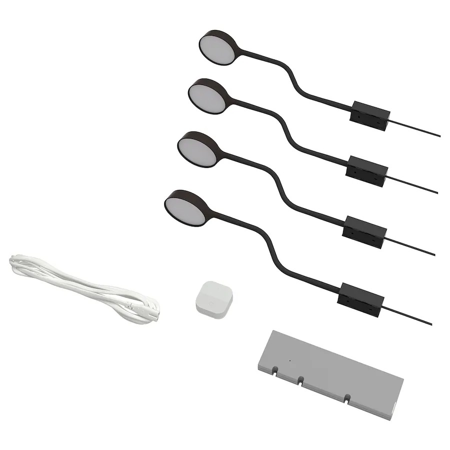 YTBERG / TRÅDFRI
Kit iluminación, negro