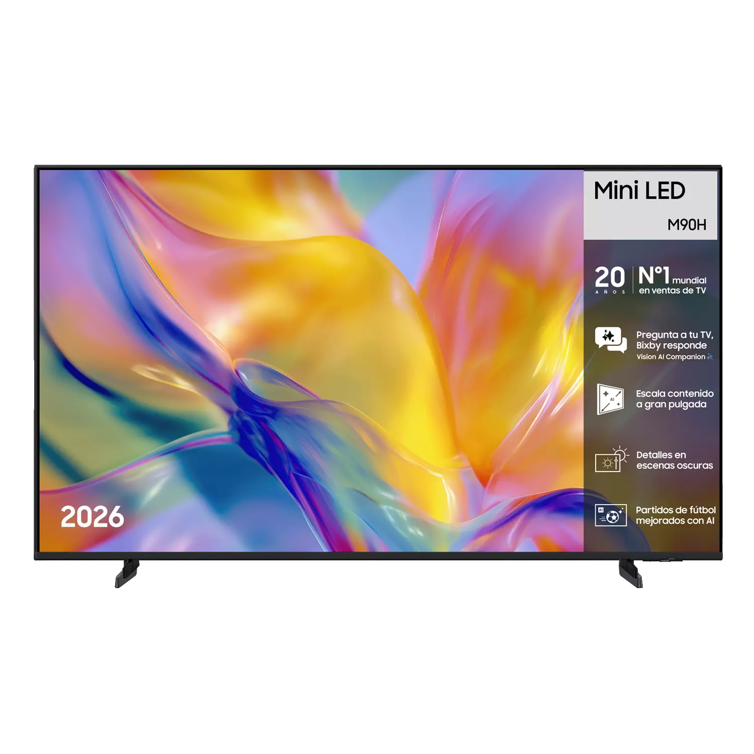  Smart TV MiniLED 100" (254 cm) Samsung TU100M90HU con IA, 4K UHD, 144 Hz, NQ4 AI Gen2 Processor, OTS Lite, Q-Symphony, Audio Pre-selection Descriptor 