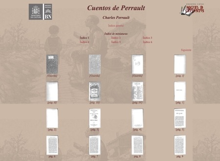 Cuentos de Perrault en la biblioteca virtual Miguel de Cervantes