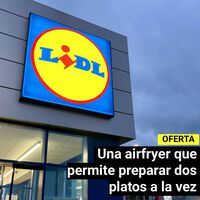 Cocina dos platos a la vez y friega solo una: Lidl tiene rebajada esta freidora de aire con un diseño similar a las de Ninja