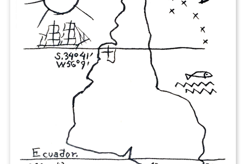 Crédito de imagem: América Invertida de Joaquin Torres-Garcia de 1943