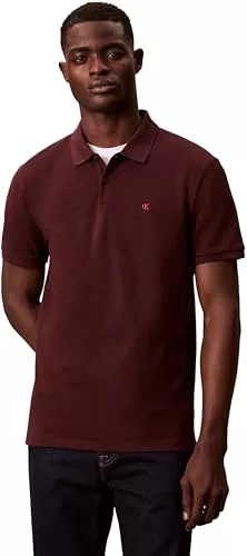 Calvin Klein Polo SS Monogram de piqué LV040EM269 S/S para Hombre, Color Morado (marrón Moca), Talla M, Morado (marrón Moca), M
