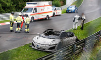 Un prototipo del Honda NSX se incendia en Nürburgring