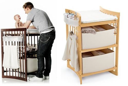Stokke care, un cambiador que se convierte en escritorio