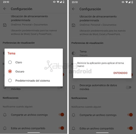 オフィスのダークテーマ