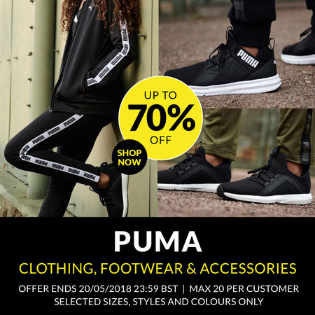 Ropa, accesorios y calzado deportivo Puma con hasta un 70% en SportsDirect