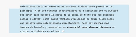 Palabra para mac al seleccionar, selecciona automáticamente toda la palabra