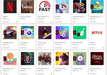 Netflix アプリケーション カタログ (アプリとゲームの両方)