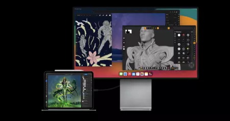 iPadOS では、外部スクリーンを接続し、Visual Organizer でさまざまなウィンドウを使用できます。
