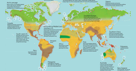 Así quedará el mundo cuando las temperaturas hayan ascendido hasta cuatro grados centígrados