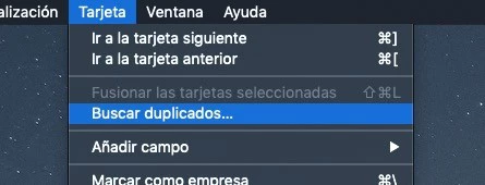 Mac の連絡先の重複