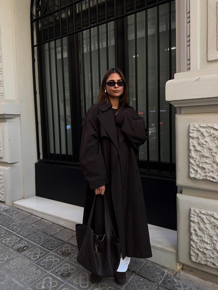 abrigo marrón chocolate